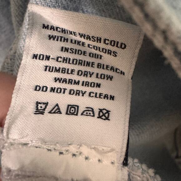 Rails Cropped Indigo Denim Jean Jacket in "Faded Blue Distress" Size Large - Picture 13 of 13